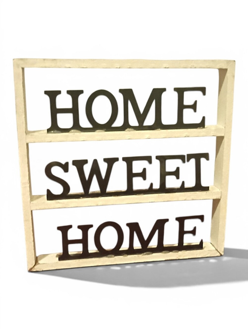 Rustic Wood "Home Sweet Home" Tiered Shelf Sitter Sign